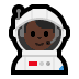 👨🏿‍🚀 man astronaut: dark skin tone display on Windows